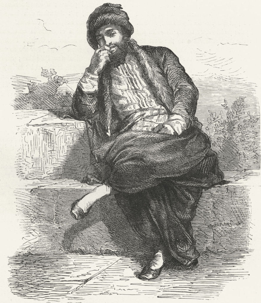 GREECE. Jew of Thessaloniki 1880 old antique vintage print picture